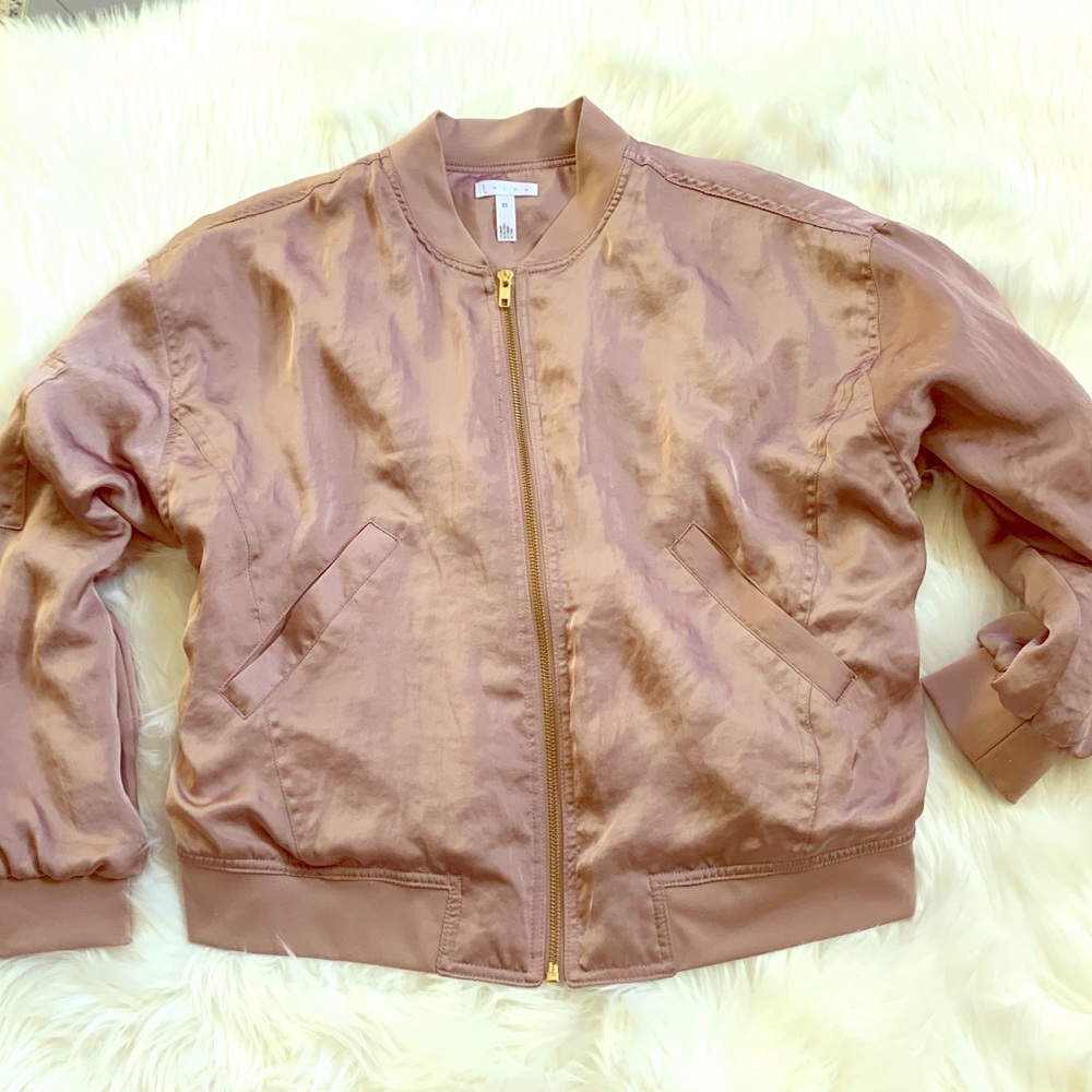 Leith blush bomber style jacket xs nwot